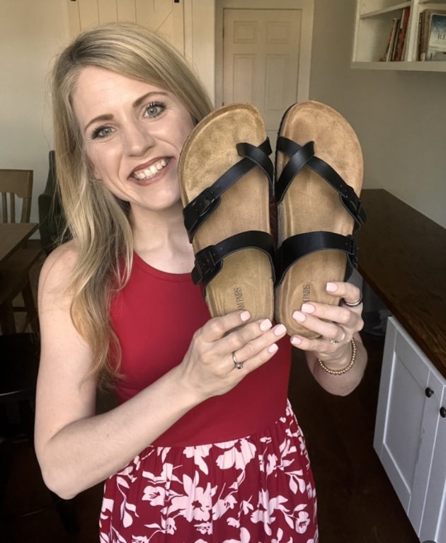 Crystal with sandals